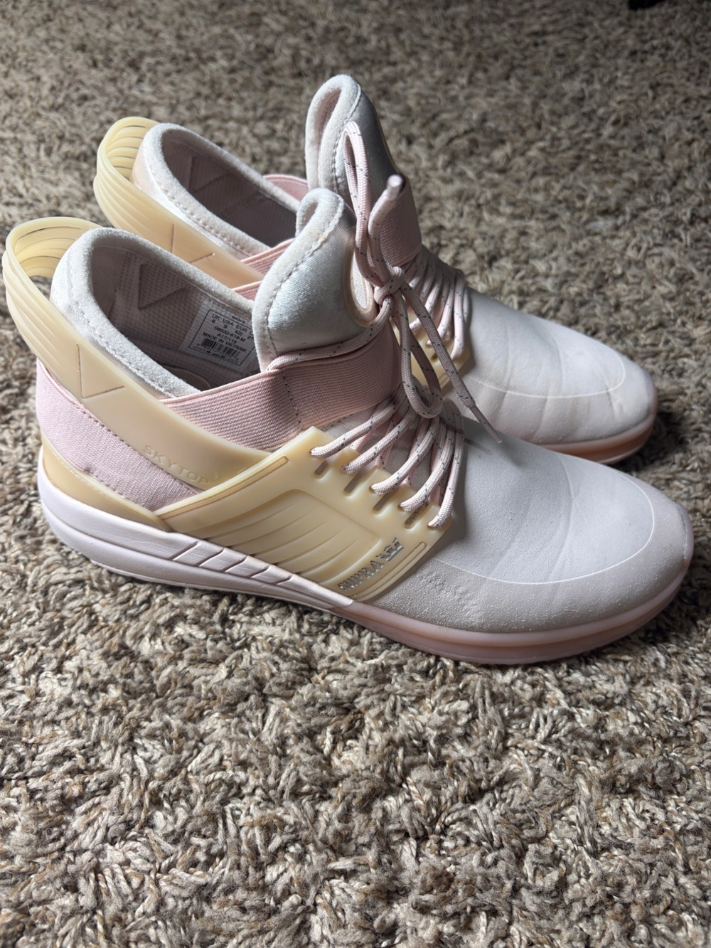 Supra Skytop V Men’s Size 9 Light Pink High Top Sneakers 08032-618-M